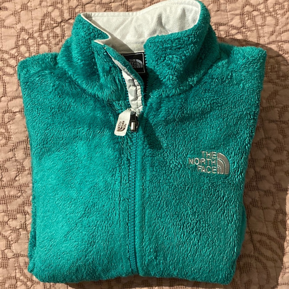 Green North Face fleece